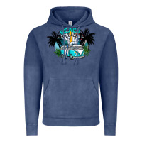 Vintage Denim beach please Vintage Hoodie - CowhideDigitalArt