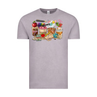 Vintage Zinc Teacher Coffee Cups Vintage Tee - FaDigitalArtStudio