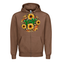 Chestnut leopard cactus sunflower Zipper Hoodie - JahusDesignShop