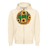 Sandshell leopard cactus sunflower Zipper Hoodie - JahusDesignShop