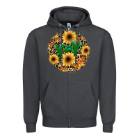 Smoke leopard cactus sunflower Zipper Hoodie - JahusDesignShop