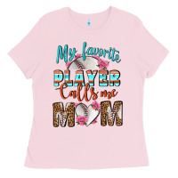 Bubblegum Pink My Favorite Player Calls Me Mom Ladies Tee - BundleAndBundleShop