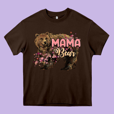 Mama Bear Mother's Day Heavy Core Tee Designed By Howdyjamesfarm
