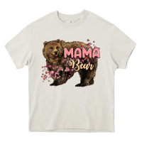 Cream Mama bear mother's day Heavy Core Tee - HowdyJamesFarm