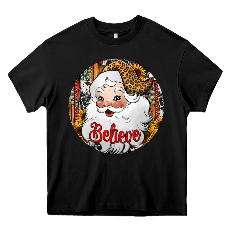 Believe Santa Claus Christmas Heavy Core Tee by Jasminsmagicworld | Teevron