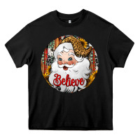 Black believe Santa Claus Christmas Heavy Core Tee - Jasminsmagicworld