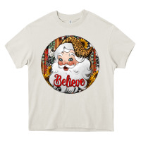 Cream believe Santa Claus Christmas Heavy Core Tee - Jasminsmagicworld