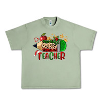 Oil Green Christmas Teacher Pencil Urban Heavy Tee - FaDigitalArtStudio