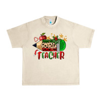 Sandshell Christmas Teacher Pencil Urban Heavy Tee - FaDigitalArtStudio