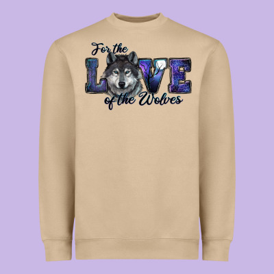 For The Love Of The Wolves Heavyweight Sweatshirt Designed By Ranaportraitstore