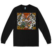 Black bunny Easter Long Sleeve Tee - CowhideDigitalArt