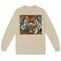 Mushroom bunny Easter Long Sleeve Tee - CowhideDigitalArt