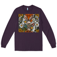 Plum bunny Easter Long Sleeve Tee - CowhideDigitalArt