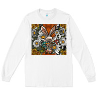 White bunny Easter Long Sleeve Tee - CowhideDigitalArt