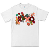 White Rooster Valentine's Day xoxo Premium Tee - FaDigitalArtStudio