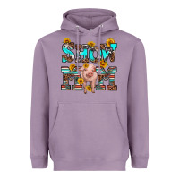 Lavender show mom pig Heavyweight Hoodie - RanaPortraitStore