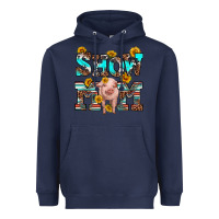 Navy show mom pig Heavyweight Hoodie - RanaPortraitStore