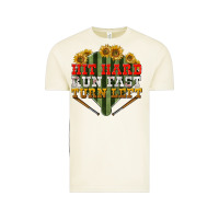 Hit Hard Run Fast Turn Left Vintage Tee | Teevron