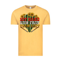 Vintage Mustard hit hard run fast turn left Vintage Tee - BundleAndBundleShop