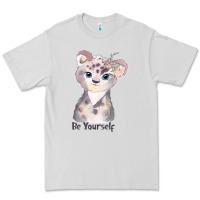 Dove Grey tiger cute animals Premium Tee - RanaPortraitStore