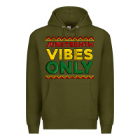 Army Green juneteenth vibes only Premium Hoodie - Artiststas