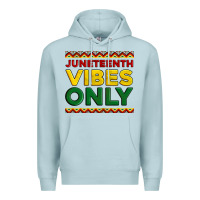 Blue Mist juneteenth vibes only Premium Hoodie - Artiststas