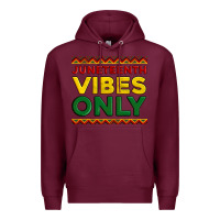 Burgundy juneteenth vibes only Premium Hoodie - Artiststas