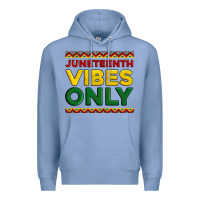 Colony Blue juneteenth vibes only Premium Hoodie - Artiststas