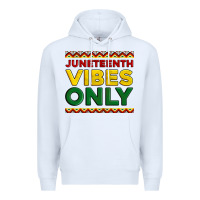 White juneteenth vibes only Premium Hoodie - Artiststas