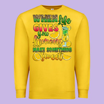 When Life Gives You Lemons Make Something Premium Sweatshirt Designed By Ranaportraitstore