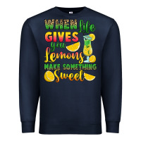 Navy when life gives you lemons make something Premium Sweatshirt - RanaPortraitStore