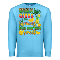 Ocean Blue when life gives you lemons make something Premium Sweatshirt - RanaPortraitStore
