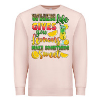 Pale Pink when life gives you lemons make something Premium Sweatshirt - RanaPortraitStore