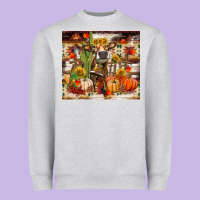 Fall Heifer Cow Heavyweight Sweatshirt Designed By Ranaportraitstore