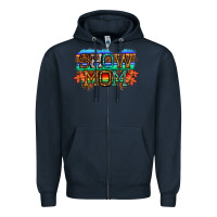Navy show mom led light Zipper Hoodie - JahusDesignShop