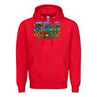 Red show mom led light Zipper Hoodie - JahusDesignShop