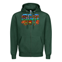 Sports Green show mom led light Zipper Hoodie - JahusDesignShop