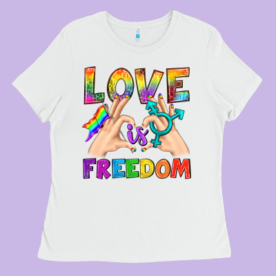 Love Is Freedom Ladies Tee Designed By Bundleandbundleshop
