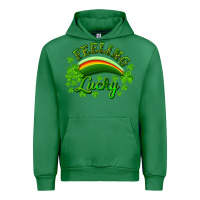 Emerald Feeling lucky with rainbow Urban Hoodie - RanaPortraitStore