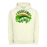 Pigment Pistachio Feeling lucky with rainbow Urban Hoodie - RanaPortraitStore