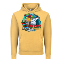 Vintage Mustard beach please Vintage Hoodie - CowhideDigitalArt
