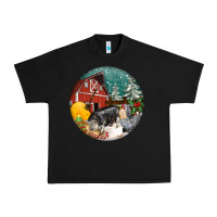 Black Christmas On The Farm Urban Heavy Tee - FaDigitalArtStudio