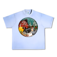 Grape Ice Christmas On The Farm Urban Heavy Tee - FaDigitalArtStudio