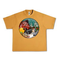 Peanut Butter Christmas On The Farm Urban Heavy Tee - FaDigitalArtStudio