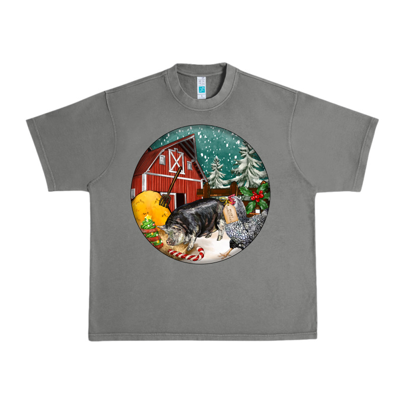 Christmas On The Farm Urban Heavy Tee by FaDigitalArtStudio | Teevron