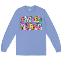 Colony Blue Easter Nurse Long Sleeve Tee - CowhideDigitalArt
