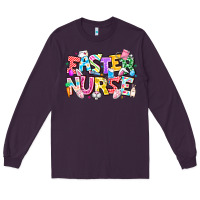 Plum Easter Nurse Long Sleeve Tee - CowhideDigitalArt