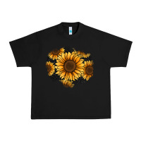 Black sunflower patch Urban Heavy Tee - Jasminsmagicworld