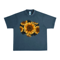 Midnight Navy sunflower patch Urban Heavy Tee - Jasminsmagicworld
