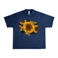 Navy sunflower patch Urban Heavy Tee - Jasminsmagicworld